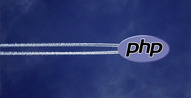 php upgrade services represented by flying php logo
